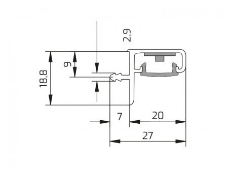 GOLA profil 1730L - aluminij eloksirano