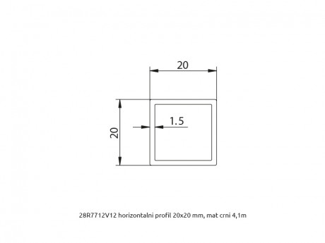 MS 20x20 horizontalni profil R7712 