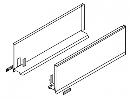 LEGRABOX stranica 500 mm - Orion siva, mat - visina - C