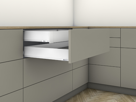 MERIVOBOX unutarnja ladica (M) Silk bijela 450 mm - grupirano