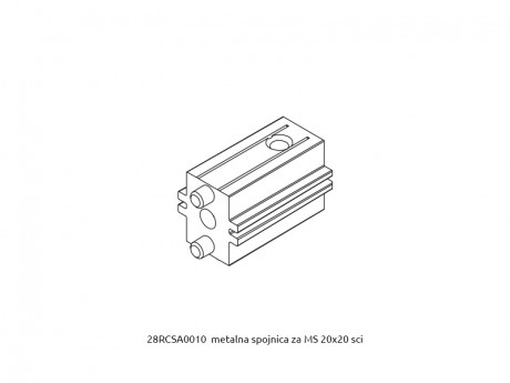 MS 20x20 metalna spojnica za profile