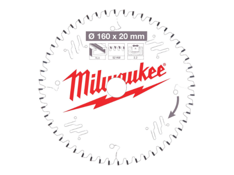 Milwaukee Alu cirkularna pila 160 x 20 x 2,2 x 52Z