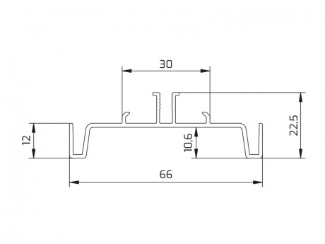 Profil GOLA srednji 8111 - aluminij eloksirano