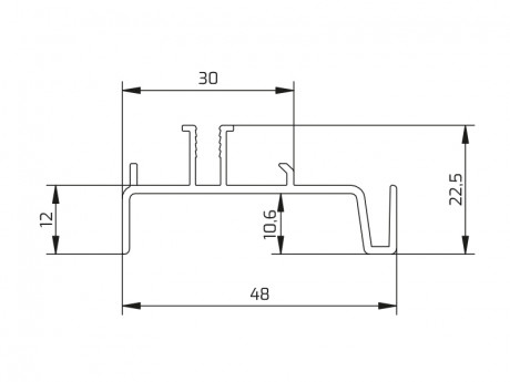 Profil GOLA završni 8110 - aluminij eloksirano