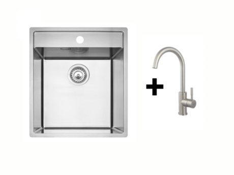 Inox sudoper Reginox Vero 40x40 (L) TW + slavina Pescara Camira