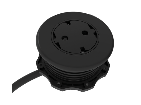 Utičnica SOLO 1 šuko + 1 USB C crna