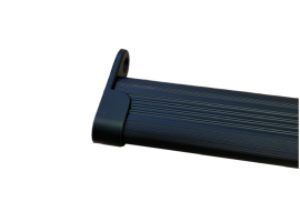 Cijev za ormar rebrasta 30 x 15mm za profil HUGO - crna, 3m