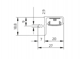 GOLA profil 1730L - aluminij eloksirano