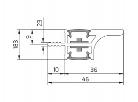 GOLA profil LED 1730L2 - aluminij eloksirano