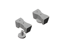 Nogica H27 mm za profil HUGO - s regulacijom, crna