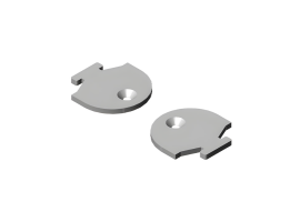 Par pločica za ormarić za profil HUGO - crna