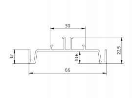 Profil GOLA srednji 8111 - aluminij eloksirano