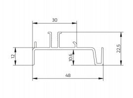 Profil GOLA završni 8110 - aluminij eloksirano