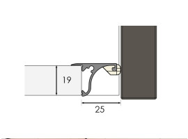 Ručka Gola za gornje elemente 2670 mm Mat Bijela