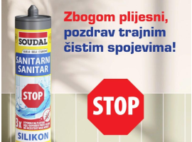 Silikon sanitarni Stop plijesni - prozirni Soudal