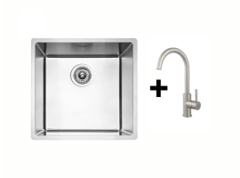 Inox sudoper Reginox Vero 40x40 (L) + slavina Pescara Camira