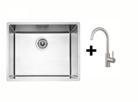 Inox sudoper Reginox Vero 50x40 (L) + slavina Pescara Camira