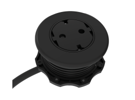 Utičnica SOLO 1 šuko + 1 USB C crna