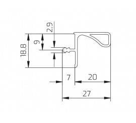 GOLA profil 1730 - aluminij eloksirano