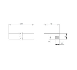 GOLA profil 1275 za GOLA 8110/8111 - crna mat