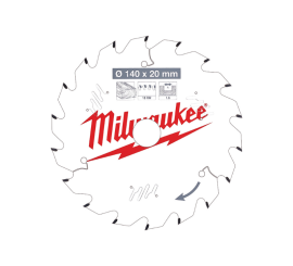 Milwaukee list cirkularne pile - drvo FC 140 x 20 x 1,6 x 18Z