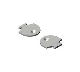 Par pločica za ormarić za profil HUGO - crna