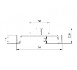 Profil GOLA srednji 8111 - aluminij eloksirano