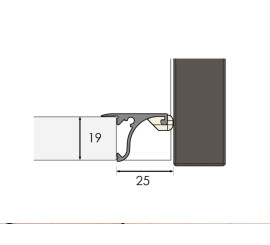Ručka Gola za gornje elemente 2670 mm Mat Silver