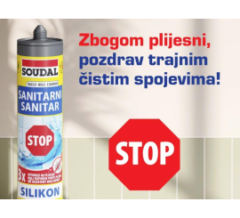 Silikon sanitarni Stop plijesni - prozirni Soudal