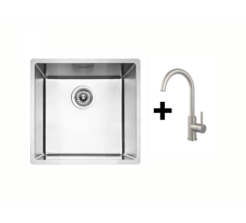 Inox sudoper Reginox Vero 40x40 (L) + slavina Pescara Camira