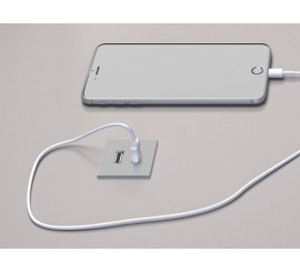 Versapick kvadratna USB utičnica 5V(2P) - inox