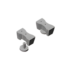 Nogica H27 mm za profil HUGO - s regulacijom, crna