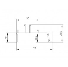 Profil GOLA završni 8110 - aluminij eloksirano