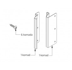 Set zadnjih nosača za GOLA profil 8110/8111