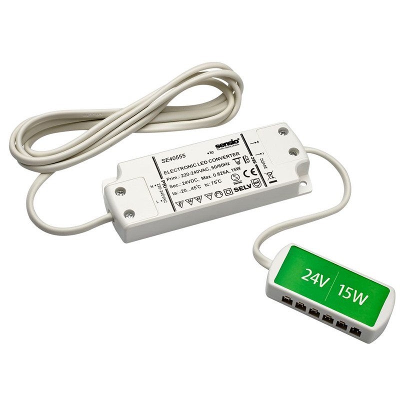 15W LED transformator sa 6 ulaza - 24V - Profili, senzori, kablovi ...