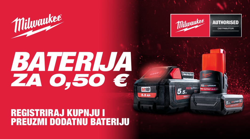 Milwaukee dodatna baterija za 0,5 €